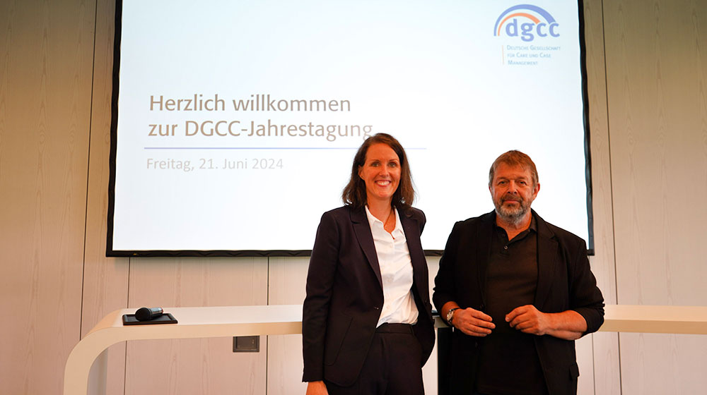 Die Verantwortlichen der Jahrestagung: Anke Siebdrat und MIchael Monzer