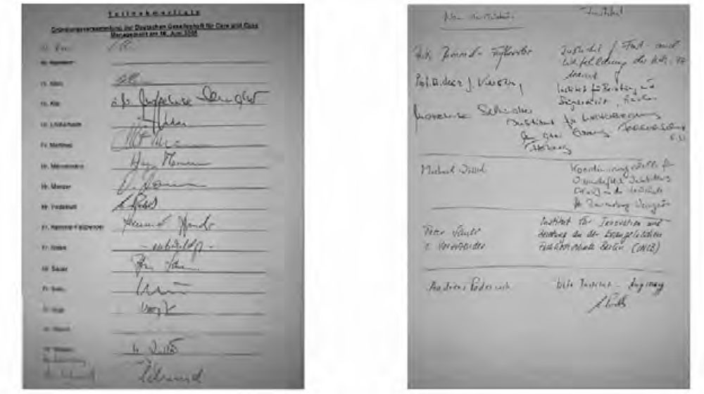 Die Gründungsurkunde der DGCC von 2005